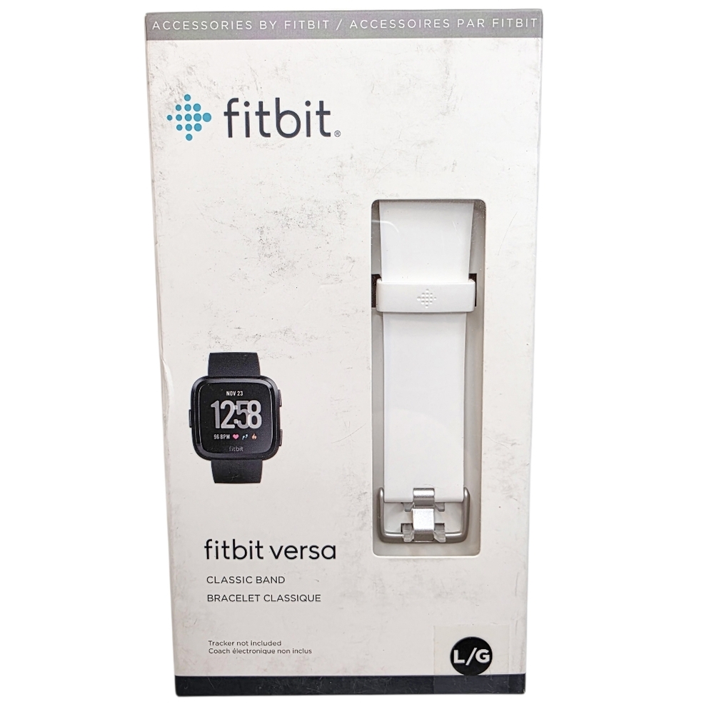 Fitbit Versa White Silicone Replacement Watch Band Size Large Tech Accessories